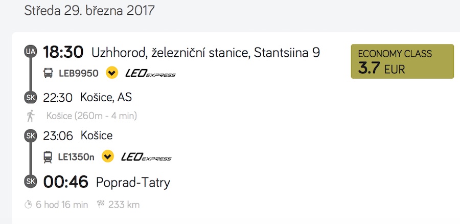uzhorod-poprad